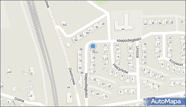 Mysłowice, Niepodległości, 27, mapa Mysłowice