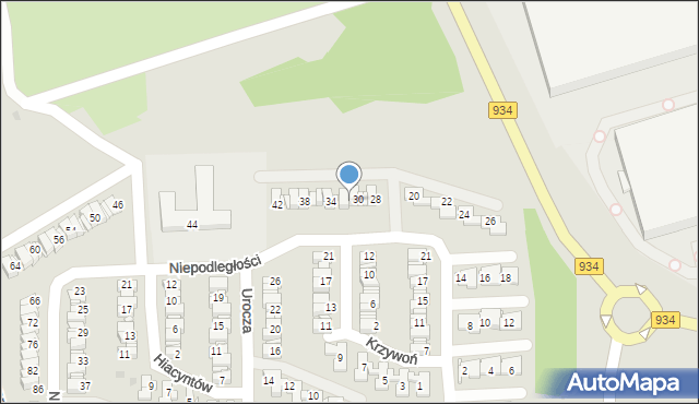 Mysłowice, Niepodległości, 32, mapa Mysłowice