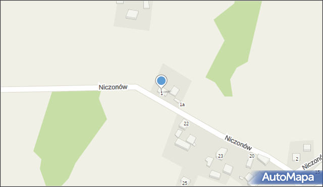 Niczonów, Niczonów, 1, mapa Niczonów