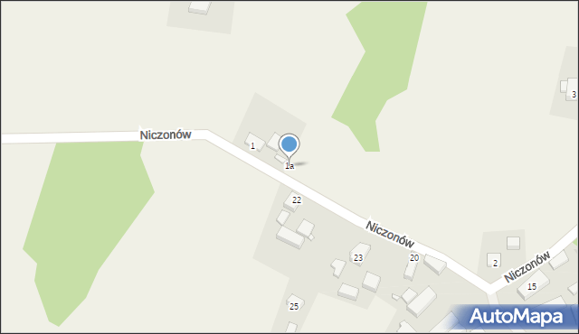 Niczonów, Niczonów, 1a, mapa Niczonów