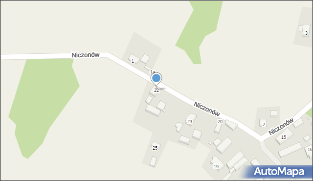 Niczonów, Niczonów, 22, mapa Niczonów