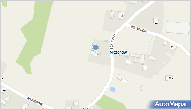 Niczonów, Niczonów, 3, mapa Niczonów