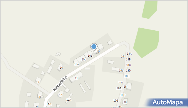 Niebędzino, Niebędzino, 10f, mapa Niebędzino