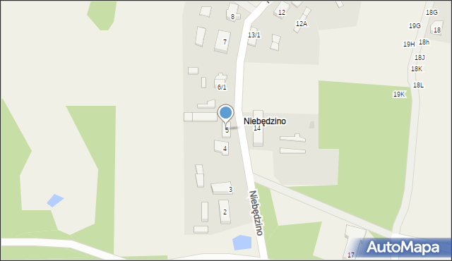 Niebędzino, Niebędzino, 5, mapa Niebędzino