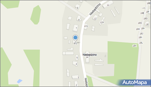 Niebędzino, Niebędzino, 6/1, mapa Niebędzino