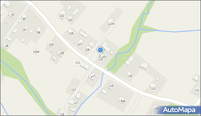 Niebieszczany, Niebieszczany, 110, mapa Niebieszczany