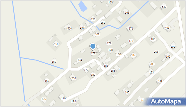 Niebieszczany, Niebieszczany, 173, mapa Niebieszczany