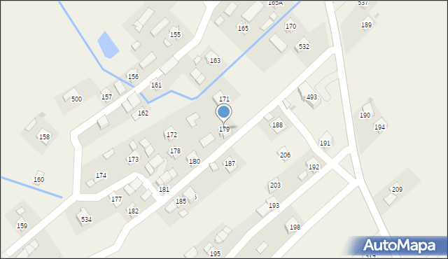 Niebieszczany, Niebieszczany, 179, mapa Niebieszczany