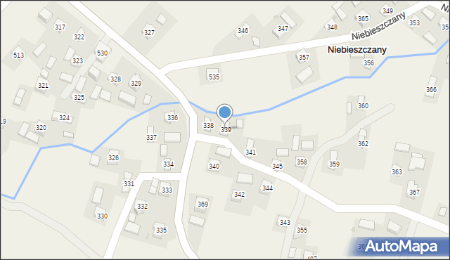 Niebieszczany, Niebieszczany, 339, mapa Niebieszczany