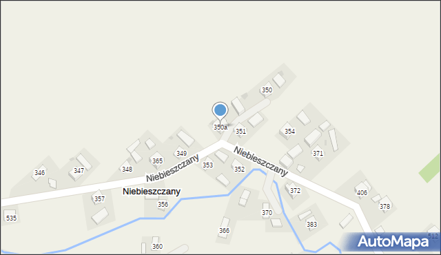 Niebieszczany, Niebieszczany, 350a, mapa Niebieszczany