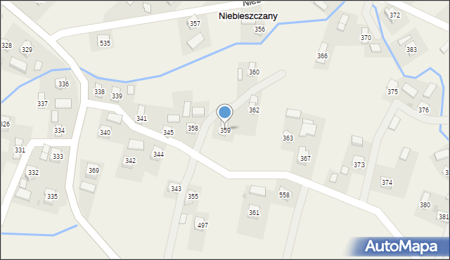 Niebieszczany, Niebieszczany, 359, mapa Niebieszczany