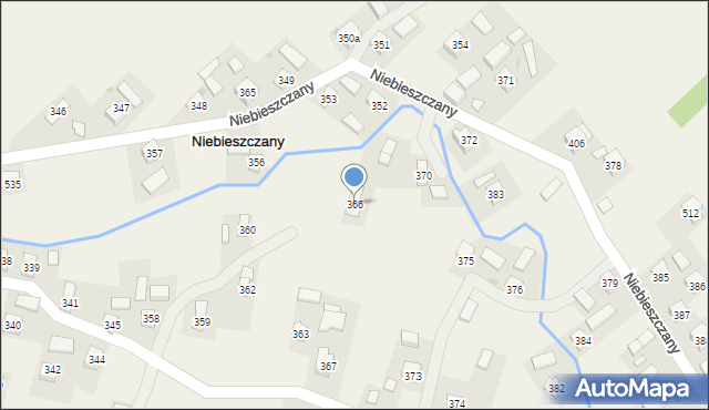 Niebieszczany, Niebieszczany, 366, mapa Niebieszczany