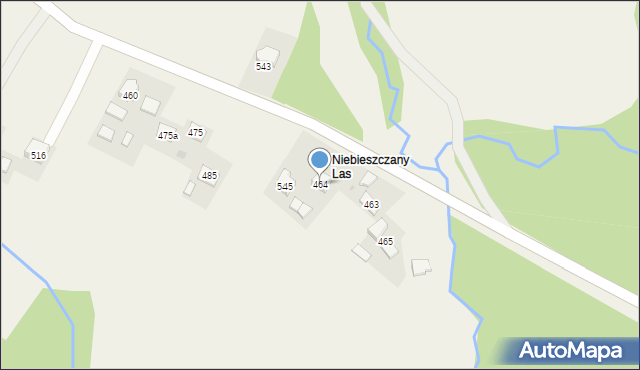 Niebieszczany, Niebieszczany, 464, mapa Niebieszczany