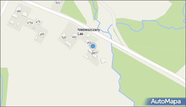 Niebieszczany, Niebieszczany, 465, mapa Niebieszczany