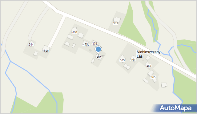 Niebieszczany, Niebieszczany, 485, mapa Niebieszczany