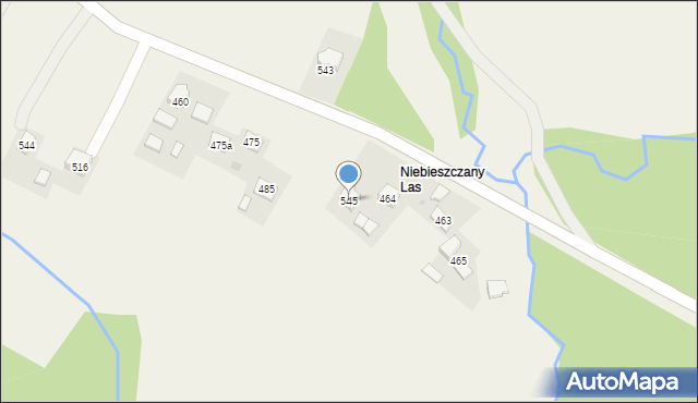 Niebieszczany, Niebieszczany, 545, mapa Niebieszczany