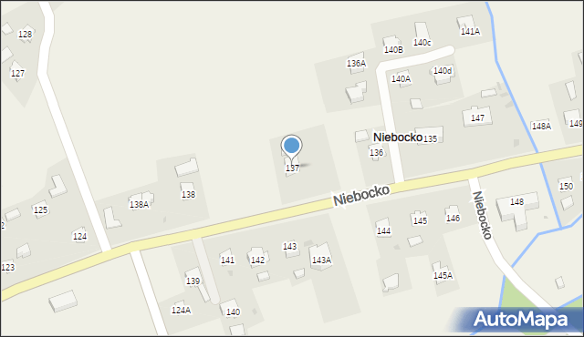 Niebocko, Niebocko, 137, mapa Niebocko