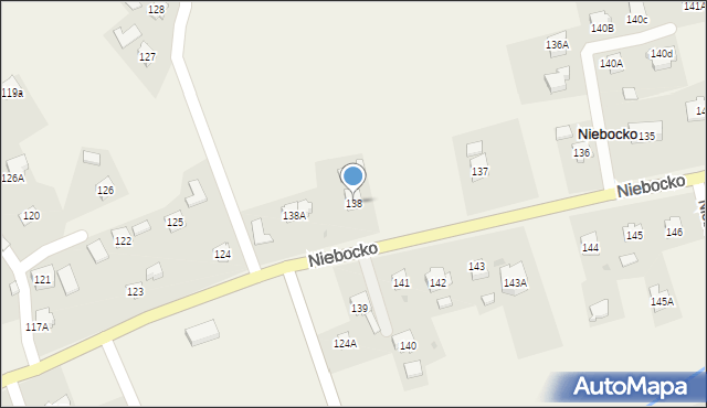 Niebocko, Niebocko, 138, mapa Niebocko