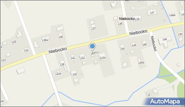 Niebocko, Niebocko, 143, mapa Niebocko