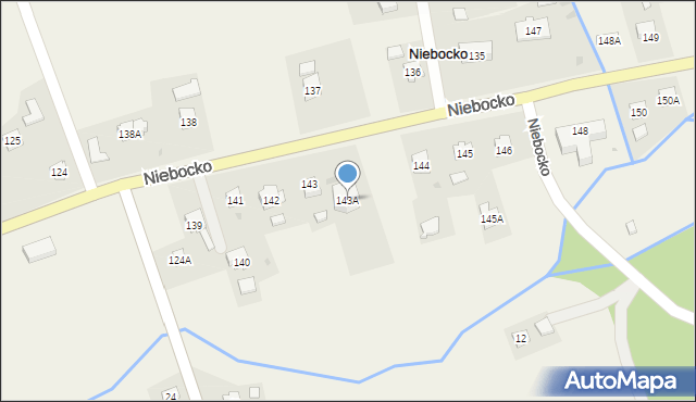 Niebocko, Niebocko, 143A, mapa Niebocko