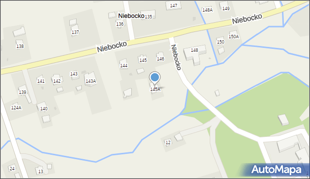 Niebocko, Niebocko, 145A, mapa Niebocko