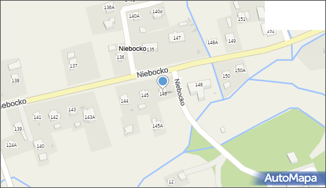 Niebocko, Niebocko, 146, mapa Niebocko