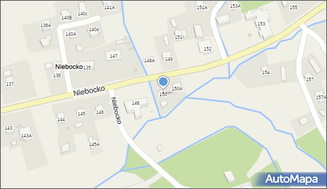 Niebocko, Niebocko, 150, mapa Niebocko