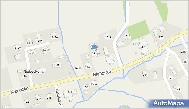 Niebocko, Niebocko, 151, mapa Niebocko