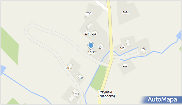 Niebocko, Niebocko, 204A, mapa Niebocko