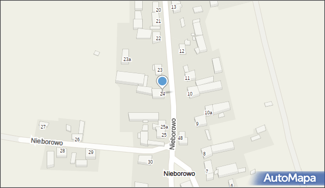 Nieborowo, Nieborowo, 24, mapa Nieborowo