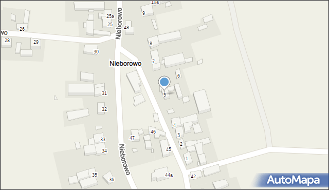 Nieborowo, Nieborowo, 5, mapa Nieborowo