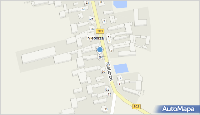 Nieborza, Nieborza, 29, mapa Nieborza