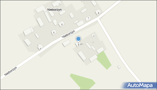 Nieborzyn, Nieborzyn, 3, mapa Nieborzyn