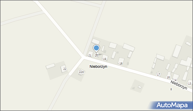 Nieborzyn, Nieborzyn, 20, mapa Nieborzyn