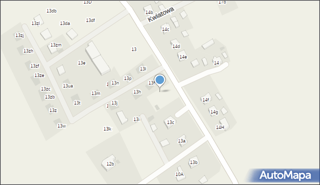 Nieborzyn, Nieborzyn, 13f, mapa Nieborzyn