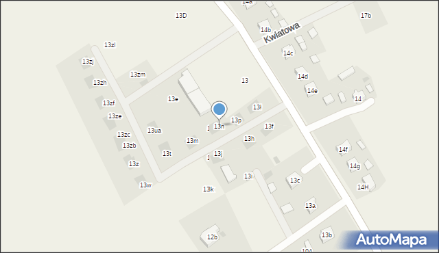 Nieborzyn, Nieborzyn, 13n, mapa Nieborzyn