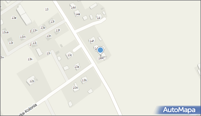 Nieborzyn, Nieborzyn, 14H, mapa Nieborzyn