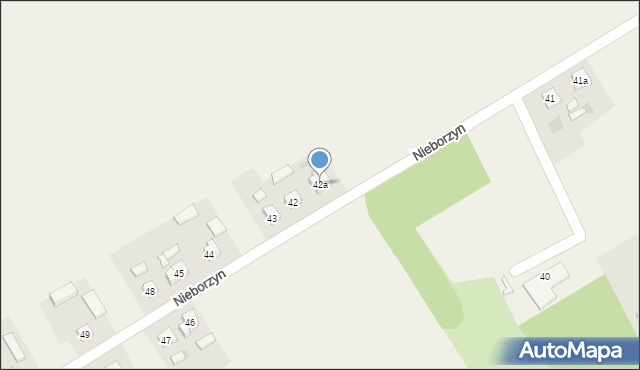 Nieborzyn, Nieborzyn, 42a, mapa Nieborzyn