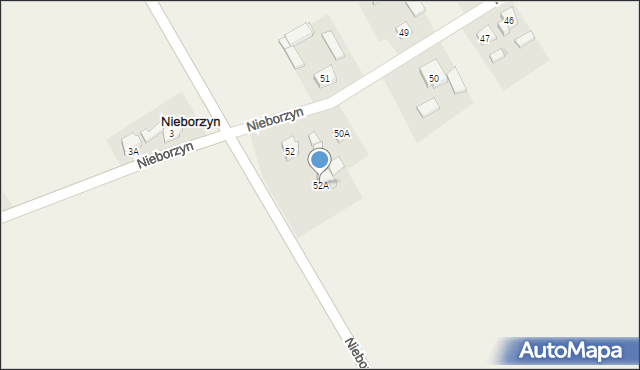 Nieborzyn, Nieborzyn, 52A, mapa Nieborzyn