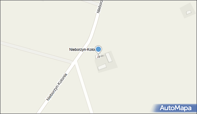 Nieborzyn, Nieborzyn-Kolonia, 18, mapa Nieborzyn