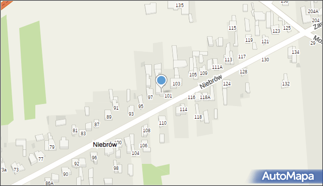 Niebrów, Niebrów, 99, mapa Niebrów