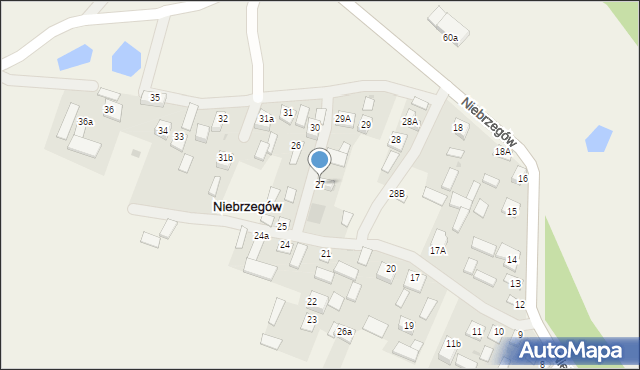 Niebrzegów, Niebrzegów, 27, mapa Niebrzegów