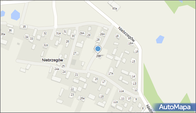 Niebrzegów, Niebrzegów, 28B, mapa Niebrzegów