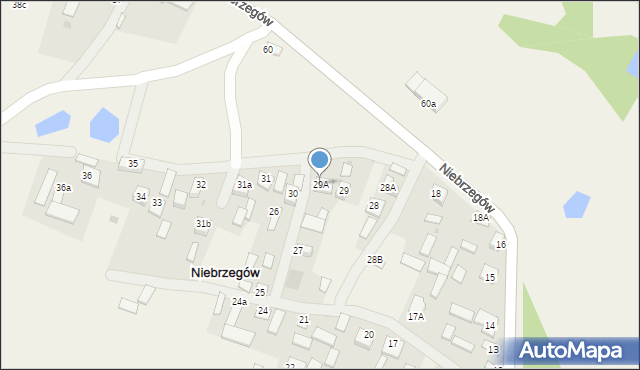 Niebrzegów, Niebrzegów, 29A, mapa Niebrzegów