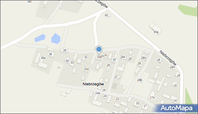 Niebrzegów, Niebrzegów, 31a, mapa Niebrzegów