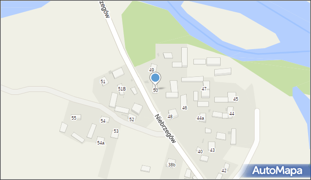 Niebrzegów, Niebrzegów, 50, mapa Niebrzegów