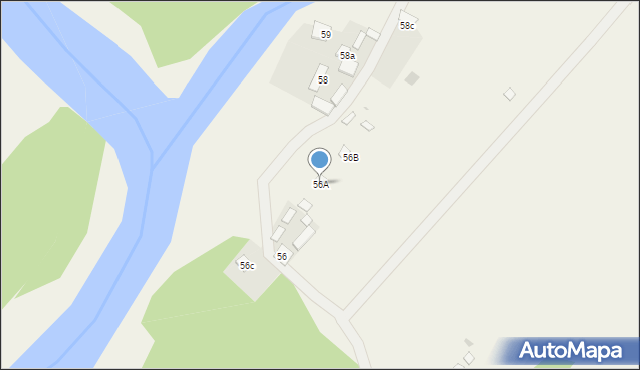 Niebrzegów, Niebrzegów, 56A, mapa Niebrzegów