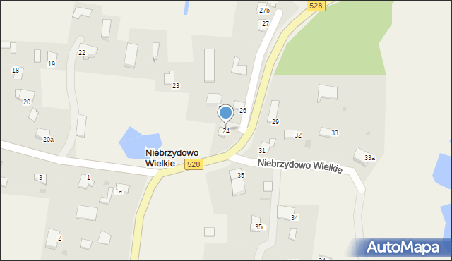 Niebrzydowo Wielkie, Niebrzydowo Wielkie, 24, mapa Niebrzydowo Wielkie