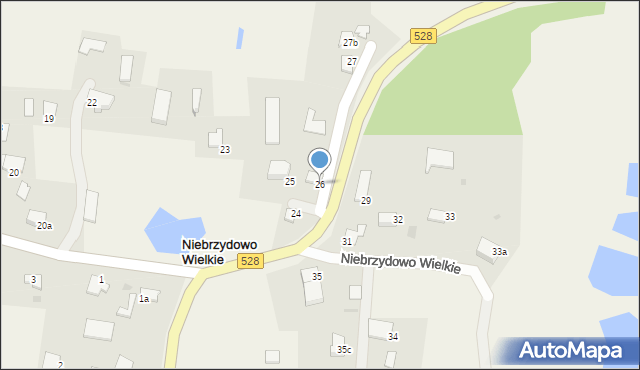 Niebrzydowo Wielkie, Niebrzydowo Wielkie, 26, mapa Niebrzydowo Wielkie