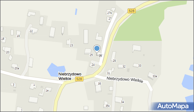 Niebrzydowo Wielkie, Niebrzydowo Wielkie, 26A, mapa Niebrzydowo Wielkie